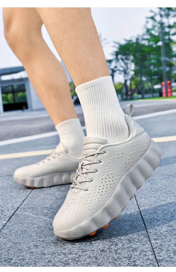 ClaWave Unisex Massage Cushioning Running Sneakers — Breathable Knit, Non-Slip