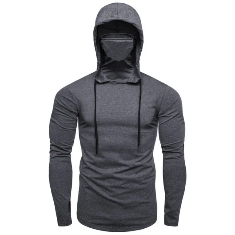 Men’s Balaclava Hoodie with Zip-Detail Hood