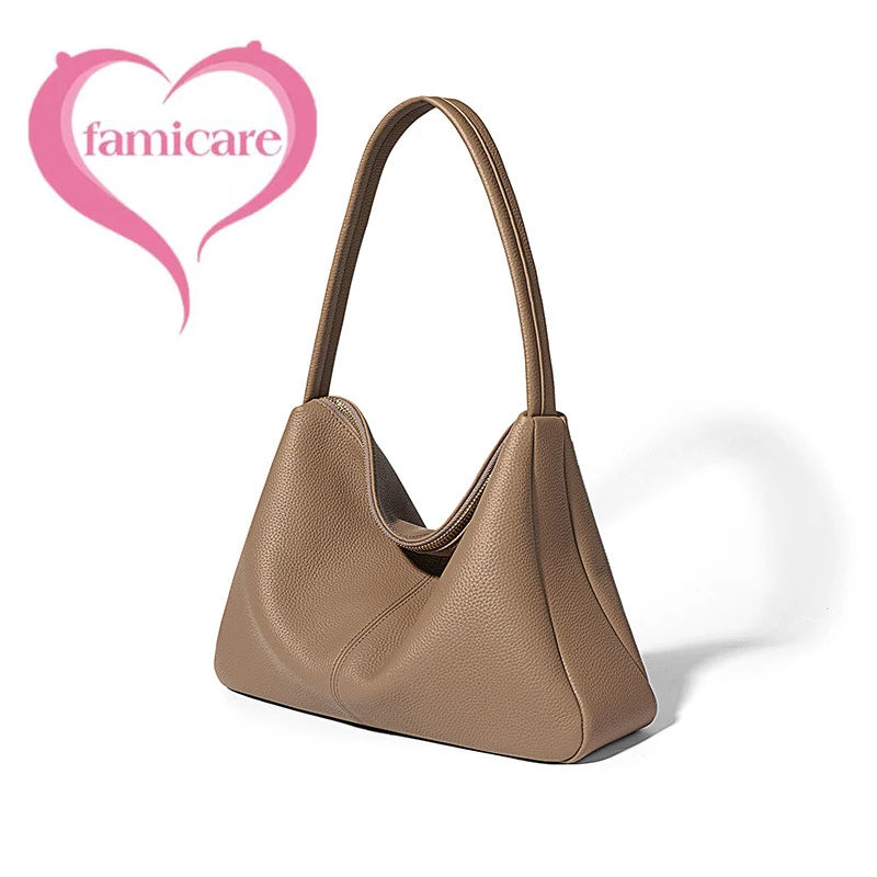 Women's Handbag New Suede Top Grain Leather Crossbody Bag Korean Style Wide Strap Shoulder Handheld Women Light Luxury Versatile