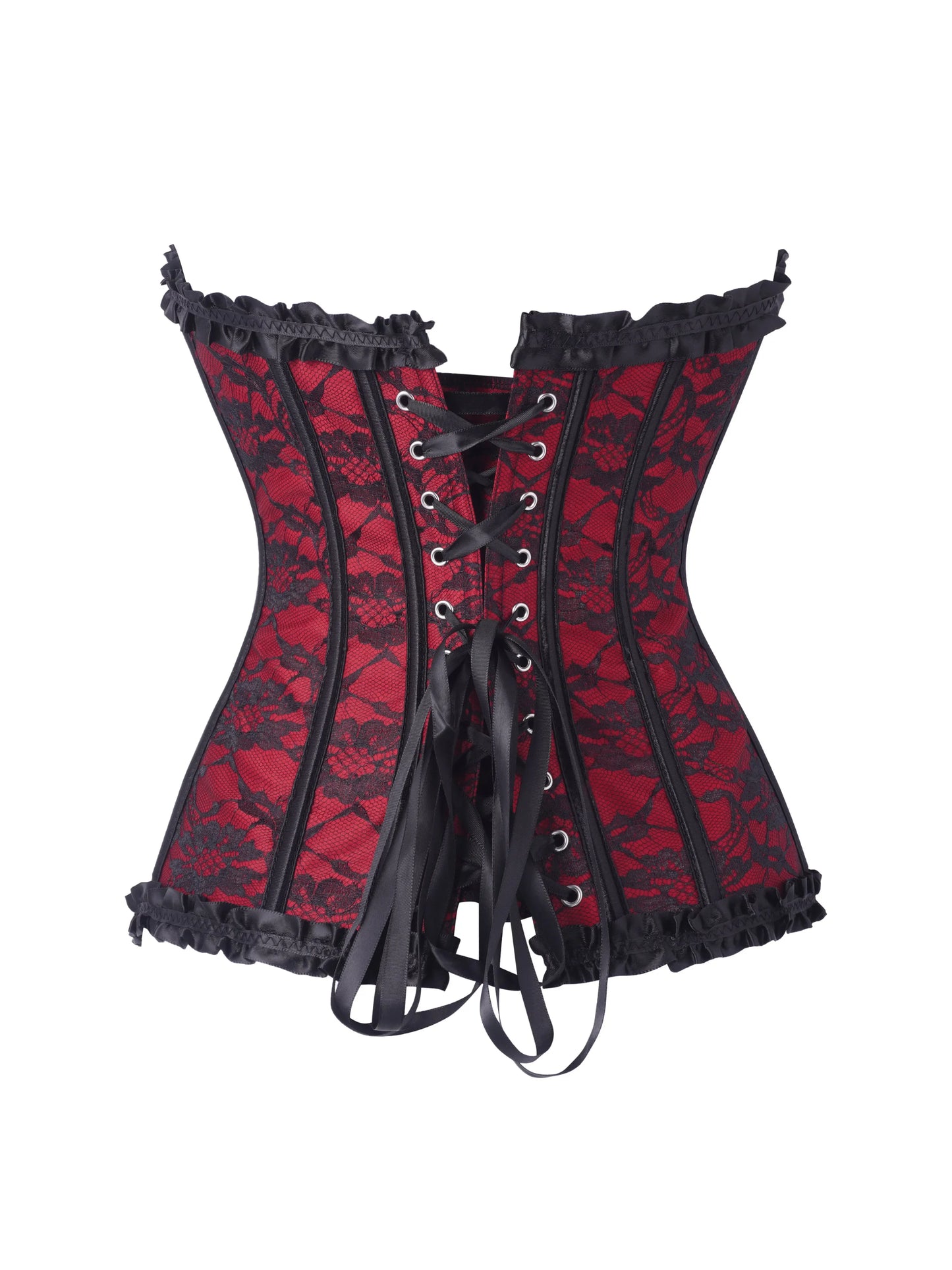 USA-Made Strapless Butterfly Lace-Up Court Corset