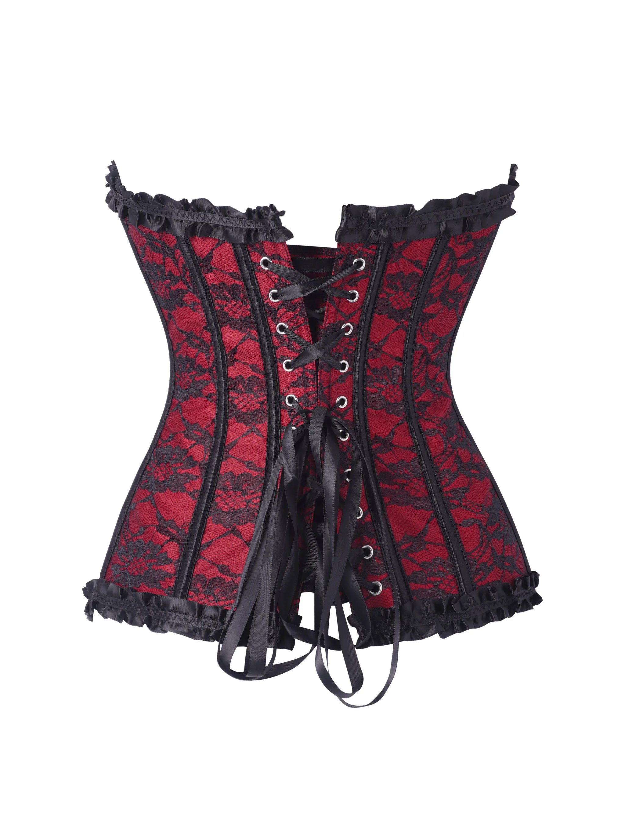 USA-Made Strapless Butterfly Lace-Up Court Corset