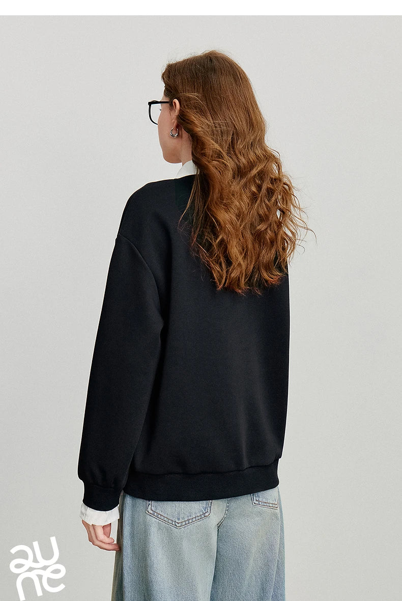 Women's Floral Embroidered Layered-Look Sweatshirt