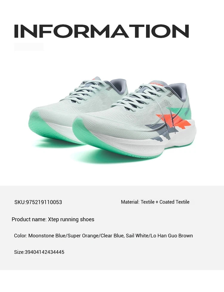 Xtep 360X 2.0 Running Shoes For Men Summer Comfortable Wear-Resistant Lightweight Marathon Training Running Shoes 975219110053