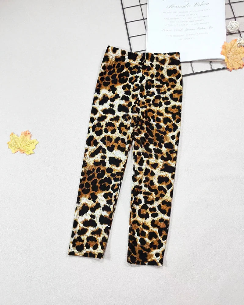 Girls' Floral Cartoon Fashion Leggings