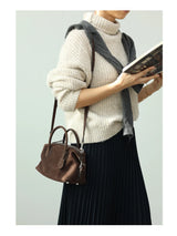 Women Genuine Leather Luxury Crossbody Bags With Adjustable And Detachable Shoudler Strap Elegant Soft Handbag