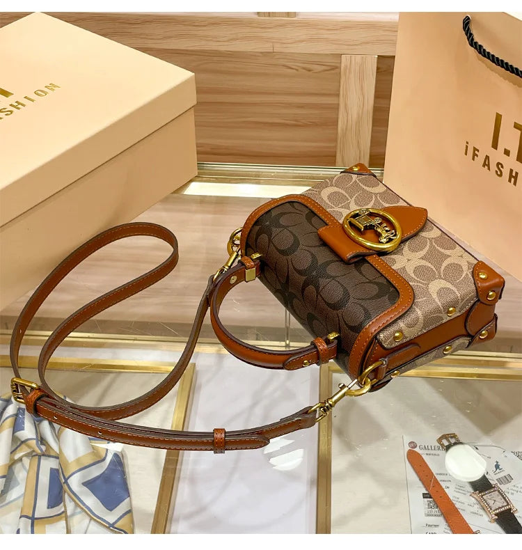 Contrast Color Luxury Box Bag