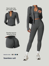 Performance Quarter-Zip Crop Top