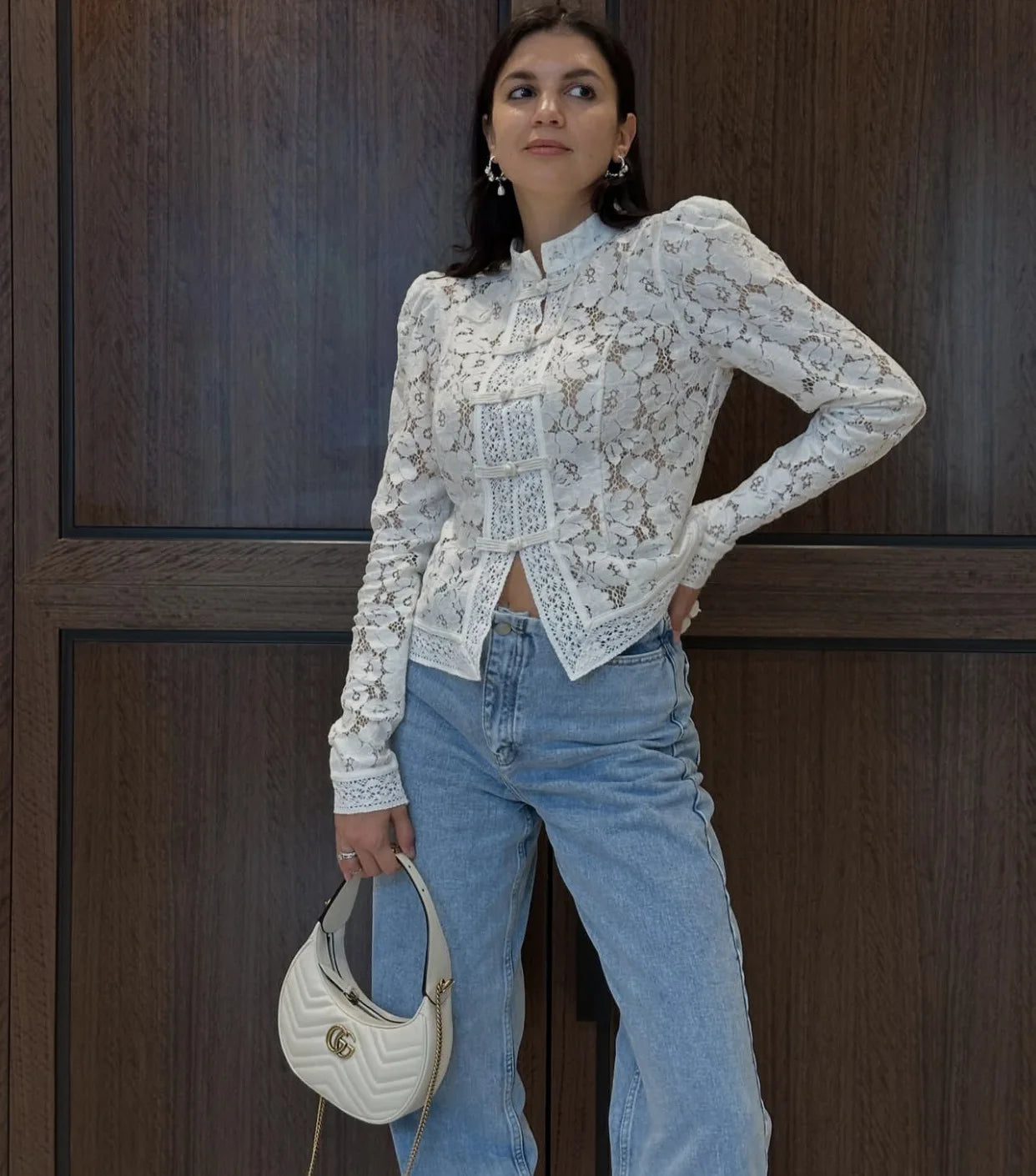 2026 Summer Lace Printed Shirts Tops Female Hollow Out Fashion Commute Vintage See-Through Blouse Women's Lace Shrug Shirts New