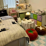 ins cute soft cute mushroom tomato futon cushion bed cushion doll throw pillow lazy living room sofa pillow