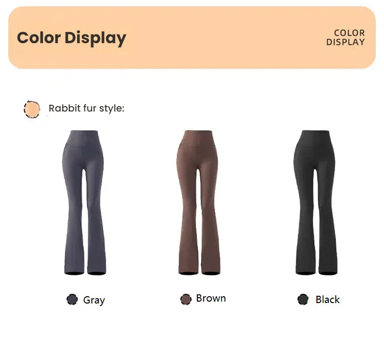 Women's Fleece-Lined High Waist Flare Leggings