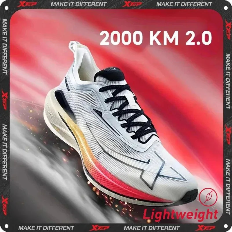 Xtep 2000KM 2.0 Running Shoes Men  Summer Professional TPU Shock Absorption Sneakers 876219110043(suggest half size down)