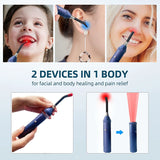 Handheld Red Infrared Light Therapy Wand, Portable Home Physiotherapy for Oral & Joint Care