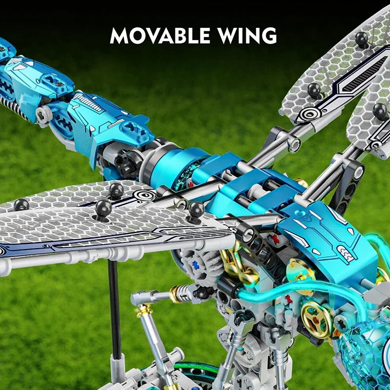 Creative Mechanical Dragonfly Construction Set Animal Building Blocks  MOC Educational Toy for Kids Adults STEM Learning Kit
