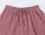Women's Plaid Drawstring Lantern Pants