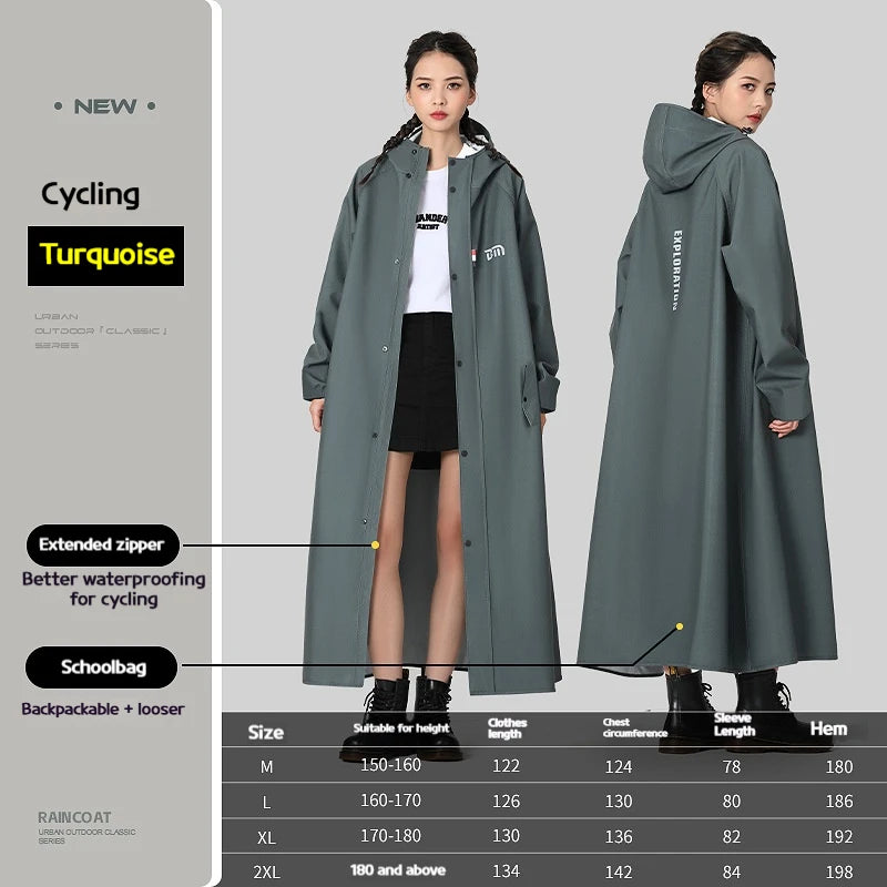 All-Weather Full-Body Poncho for Cycling & Hiking