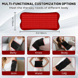 210 LEDs Red Infrared Light Therapy Pad Beauty Devices For Face,Body Back Knee Hands Feet Relief Portable 660nm 850nm Heat Pad