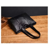 Vintage Vegan Leather Large Capacity Tote