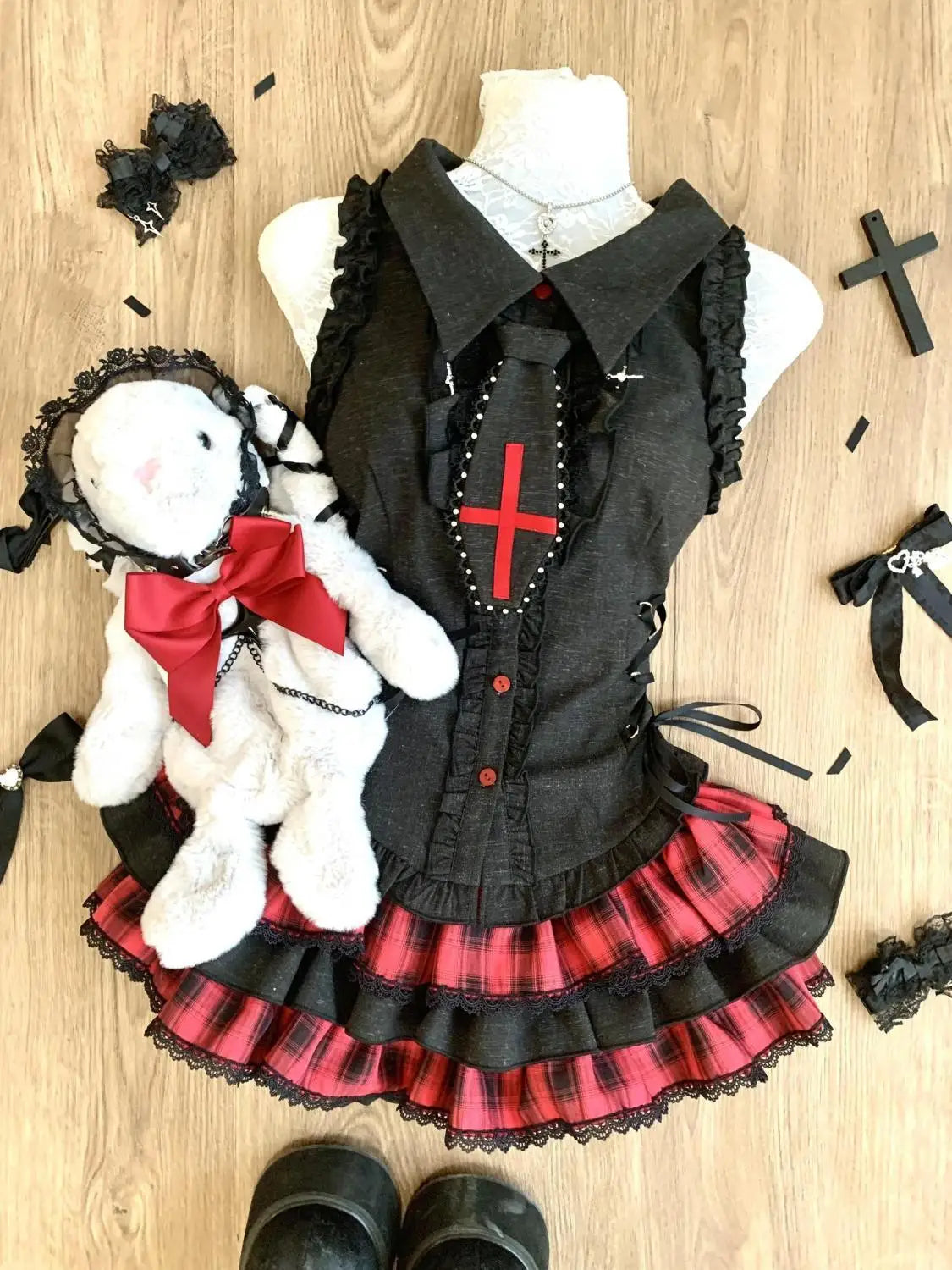 Spring Y2K Princess Outfits Women 2 Piece Sets Sweet Kawaii Bow Tops + Lace Pleated Skirt Female Retro Chic Preppy Style Clothes