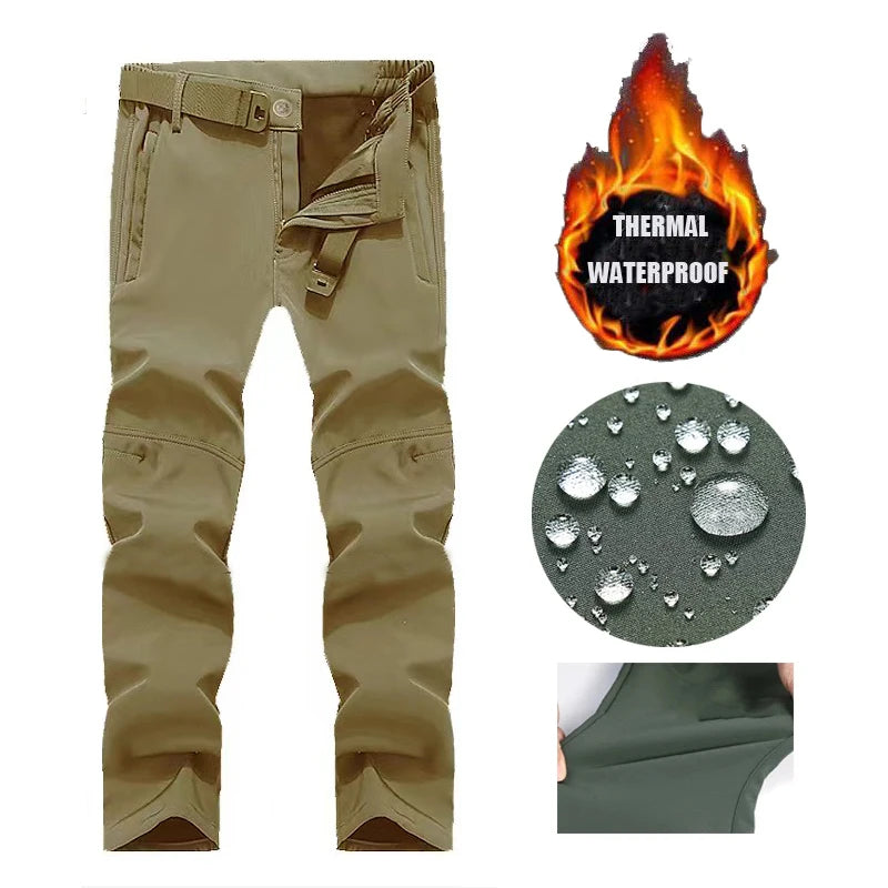 Men's Fleece Tactical Parka & Cargo Jacket Set