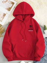 Cat Print Fleece Hoodie – Relaxed Unisex Fit
