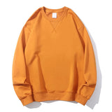 380g Tight Match Heavy Inverted Triangle Loose Versatile Solid Cotton Vintage Autum Winter Long Sleeve Round Neck Sweater