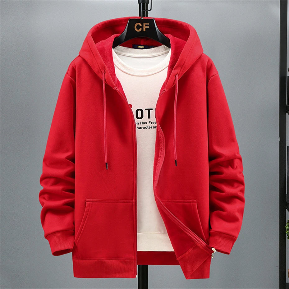 Men’s Plus Size Fleece Hoodie, Up to 12XL