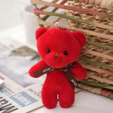 50pcs Plush Teddy Bear Dolls Cute Small Bear Pendent Animal Stuffed Toys For Girl Bag Pendent Keychain Kids Party Gift Wholesale
