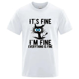Funny Cool Cat Printed T-shirt