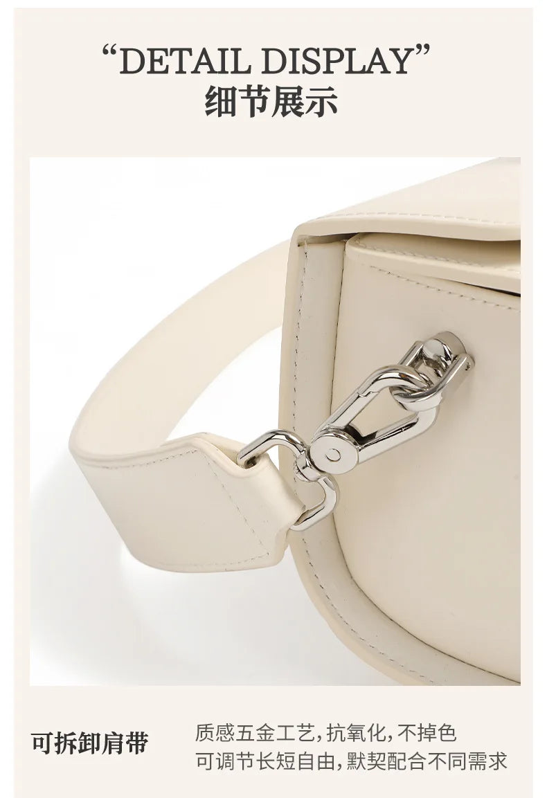 YANATARI Genuine Leather Woman Bag Shoulder Bag Handbags Ladies Crossbody Bags Luxury Designer Minimalism Bag Mini Bag White