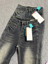 Women's Vintage Wide-Leg Flare Jeans – Black Grey