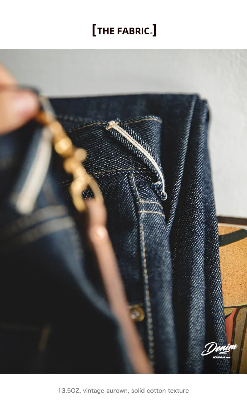 MADEN 13.5oz Selvedge Raw Denim Jeans – Men's Straight Fit