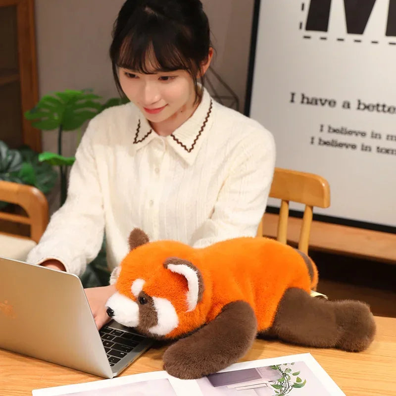Plush Animal Cuddle Pillow – Raccoon, Fox & Red Panda
