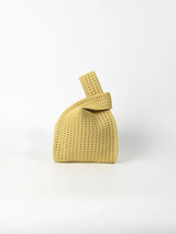 Handmade Knit Handbag Women Mini Shoulder Bag Female Casual Color Wide Stripe Plaid Tote Bag Student Cell Phone Package