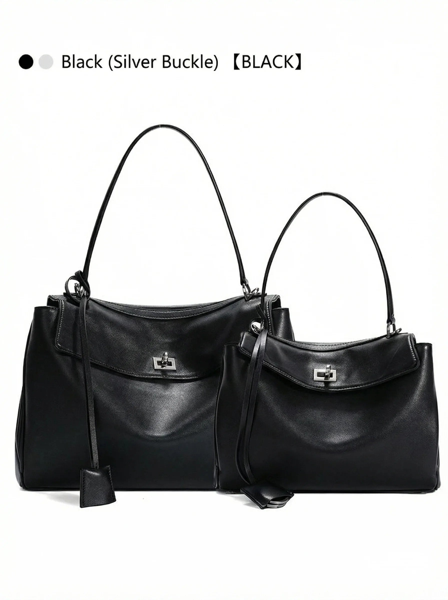 2026 large Genuine leather shoulder bag armpit top layer cowhide large capacity women's commuting high-end tote bag