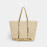 Women's Sequin Canvas Tote Bag