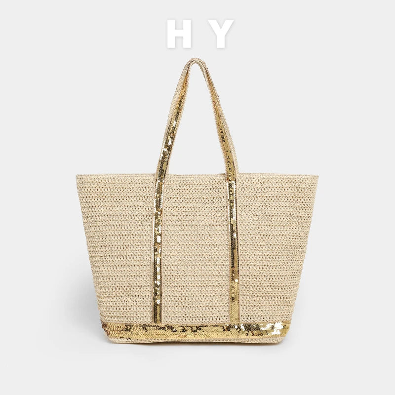 Women's Sequin Canvas Tote Bag