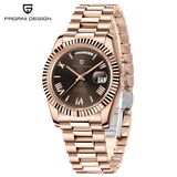 PAGANI DESIGN DD36 Rose Gold Mens Watches Mechanical Wristwatch Automatic Watch Man Fashion Waterproof AR Sapphire Mirror Clock