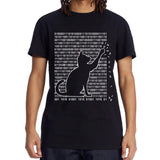 Men's Funny Cat Print 100% Cotton Summer T-Shirt