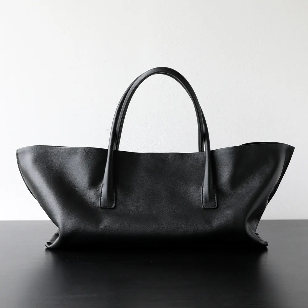 Motingsome Luxury Niche First-layer Cowhide Tote Bag Woman Large Capacity Shoulder Underarm Bag Casual Tote Big Handbag 2025 New
