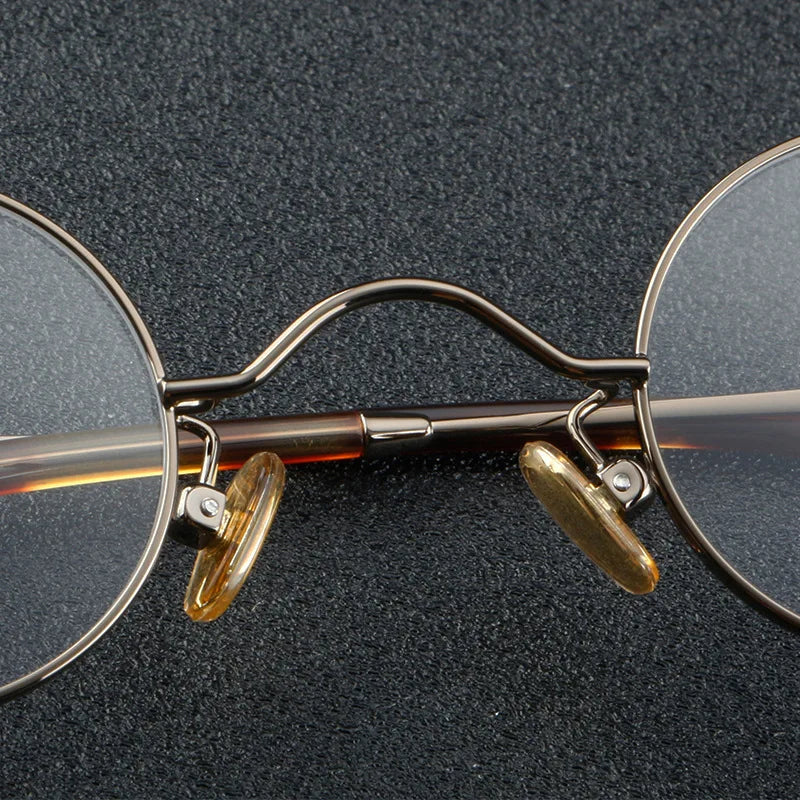 56948 Top Quality Retro Pure Titanium Glasses Frame Lady Trend Small Size Round Optical Eyeglass Frame Men Fashion Clear Eyewear