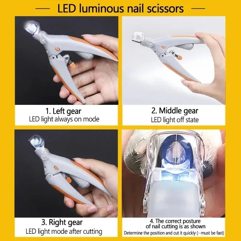 LED Pet Nail Clipper – Precision Trimmer for Cats & Dogs