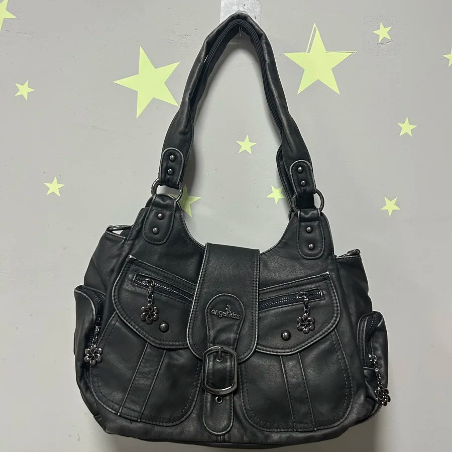 Vintage Women Handbags PU Shoulder Bag Satchel Top-handle Shoulder Bag Fashion Dumpling Pack Multi-pockets Shoulder Bags