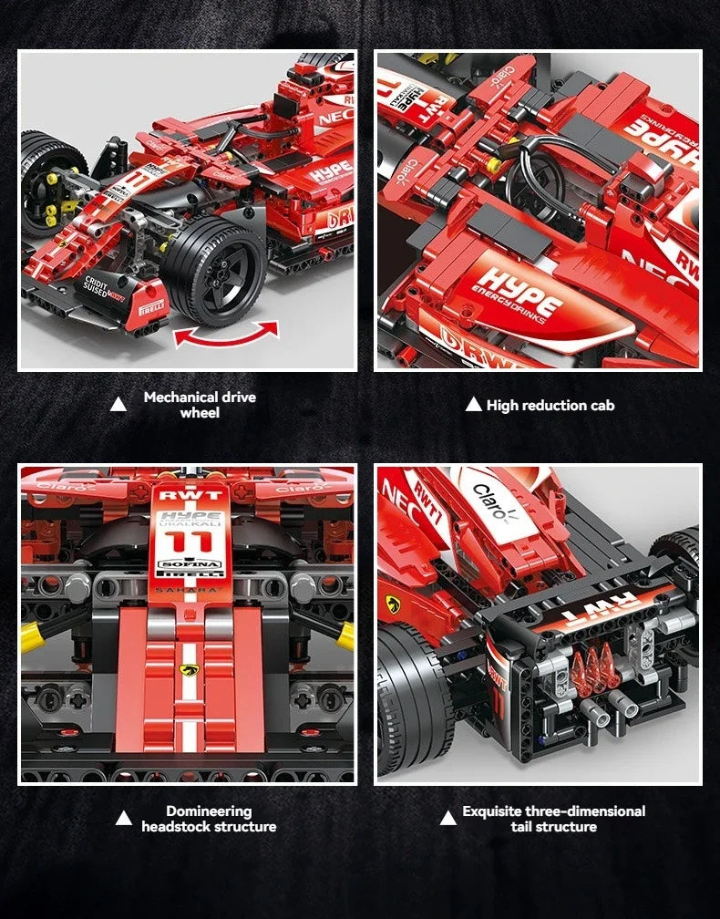 Creative DIY Racing Car Model Building Bricks Kit Advanced MOC Construction Toys for Adults Boys Girls Holiday Gift Idea