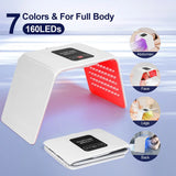 160 LEDs Foldable 7 Colors LED Photon Machine Home Use Beauty Salon LED Facial Body SPA Mask PDT Machine Face LED Mask Skin Care