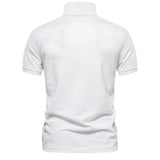 Men's Cotton Polo Shirt – Solid Colors, Relaxed Fit