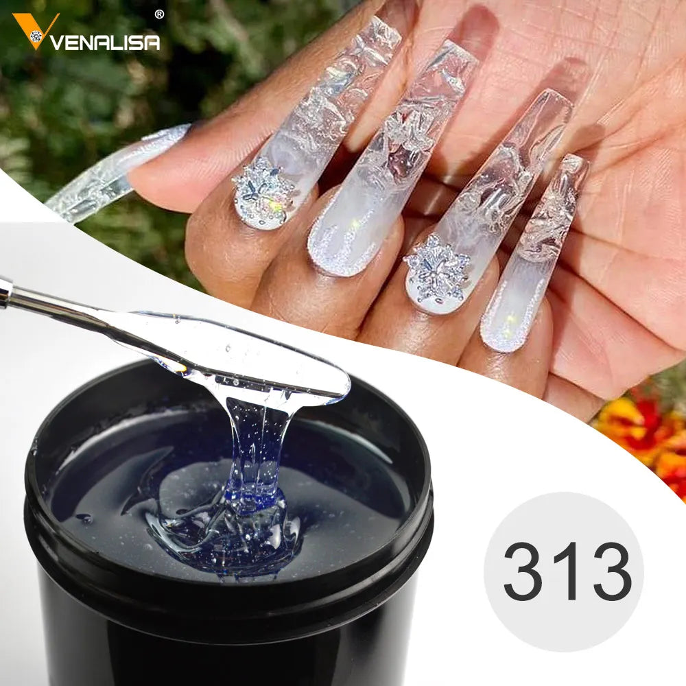 VENALISA Jelly Gel Large Volume 1L Jelly Nude Collection Not Burning Soak Off UV LED Soft Extension Gel Nail Gel Nail Manicure