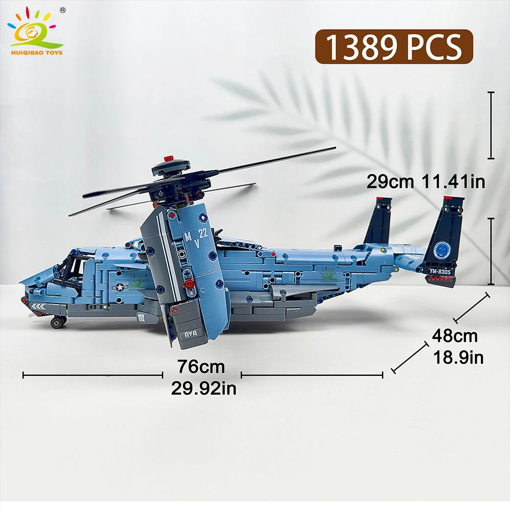 V-22 Tiltrotor Aircraft Building Set – 1,389 Pieces