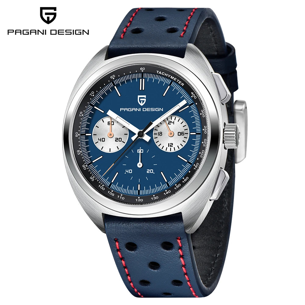 2026 New PAGANI DESIGN Turtle Back Luxury Quartz Watch for Men Fashion Sports Chronograph Men's Watch Luminous Leather strap