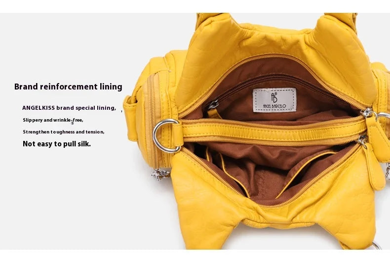 Angelkiss Women Handbags Rose Soft Tote Bag Small Top-handle Purse Fashion Satchel Multi-Pockets Shoulder Bag Hobos Phone Pack