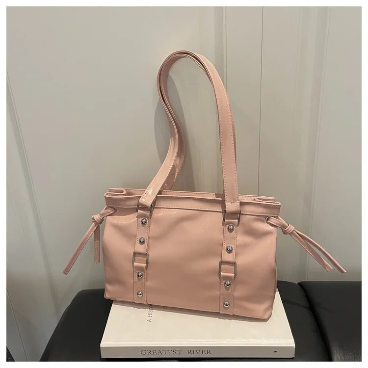 Women's Retro PU Leather Shoulder Tote Bag